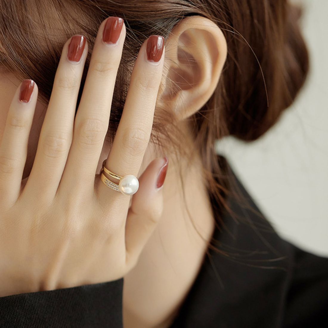 こなれ感 華やか 一粒パールで上品さとこなれ感をプラスするリング 結婚 指輪 アクセサリー 上品 オフィス セレモニー おしゃれ