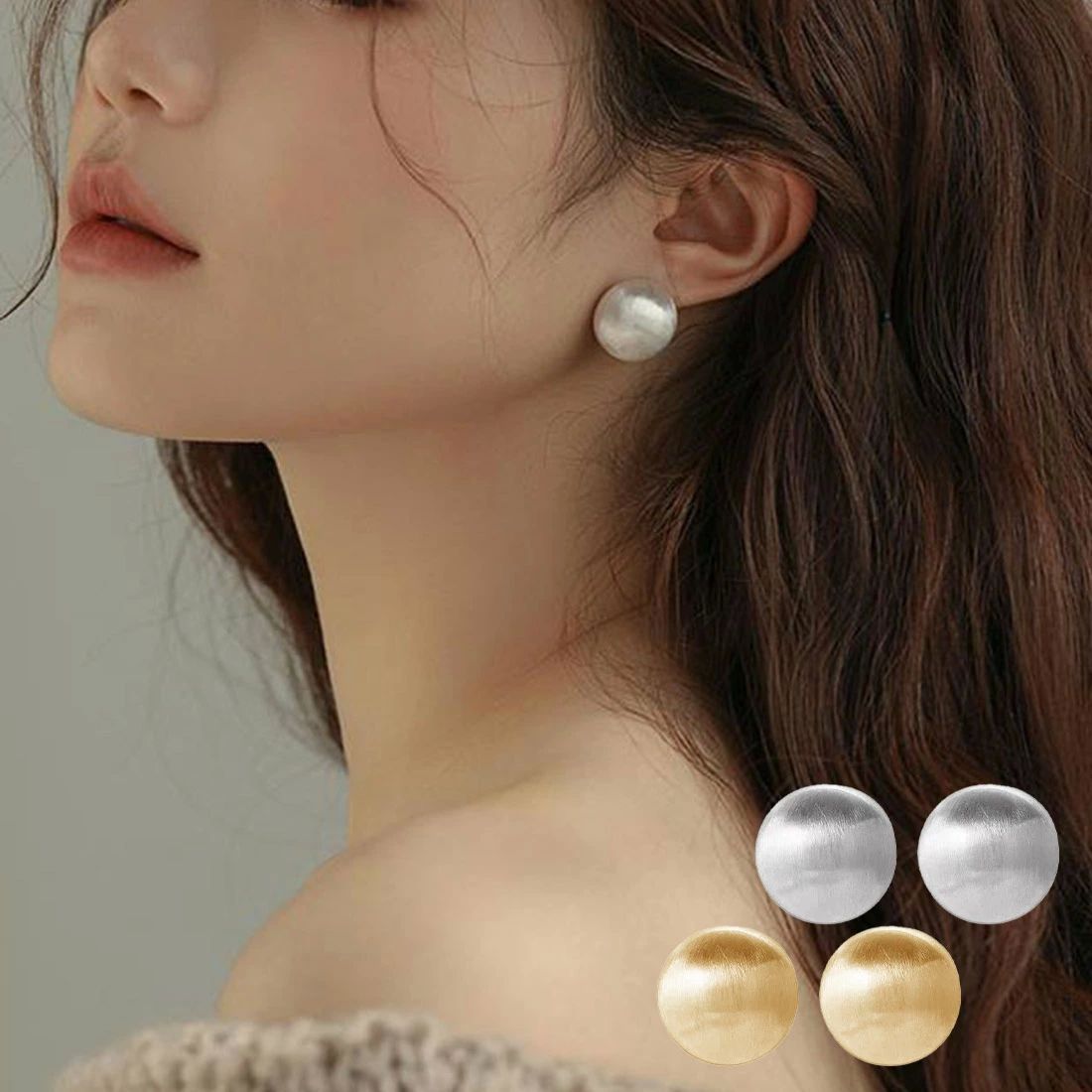 オケージョン セレモニー オフィスはもちろん幅広いシーンで活躍する一粒ピアス シンプル 丸み 上品 フォ オフィス 両耳 結婚式