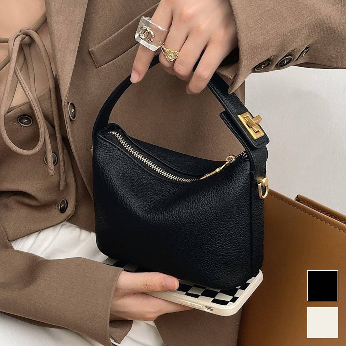 鞄 ファス ベルト ストラップ 持ち手 ファッション雑貨 どんなコーデにもスッと馴染む2wayショルダー&ハンドバッグ 長さ調整可能