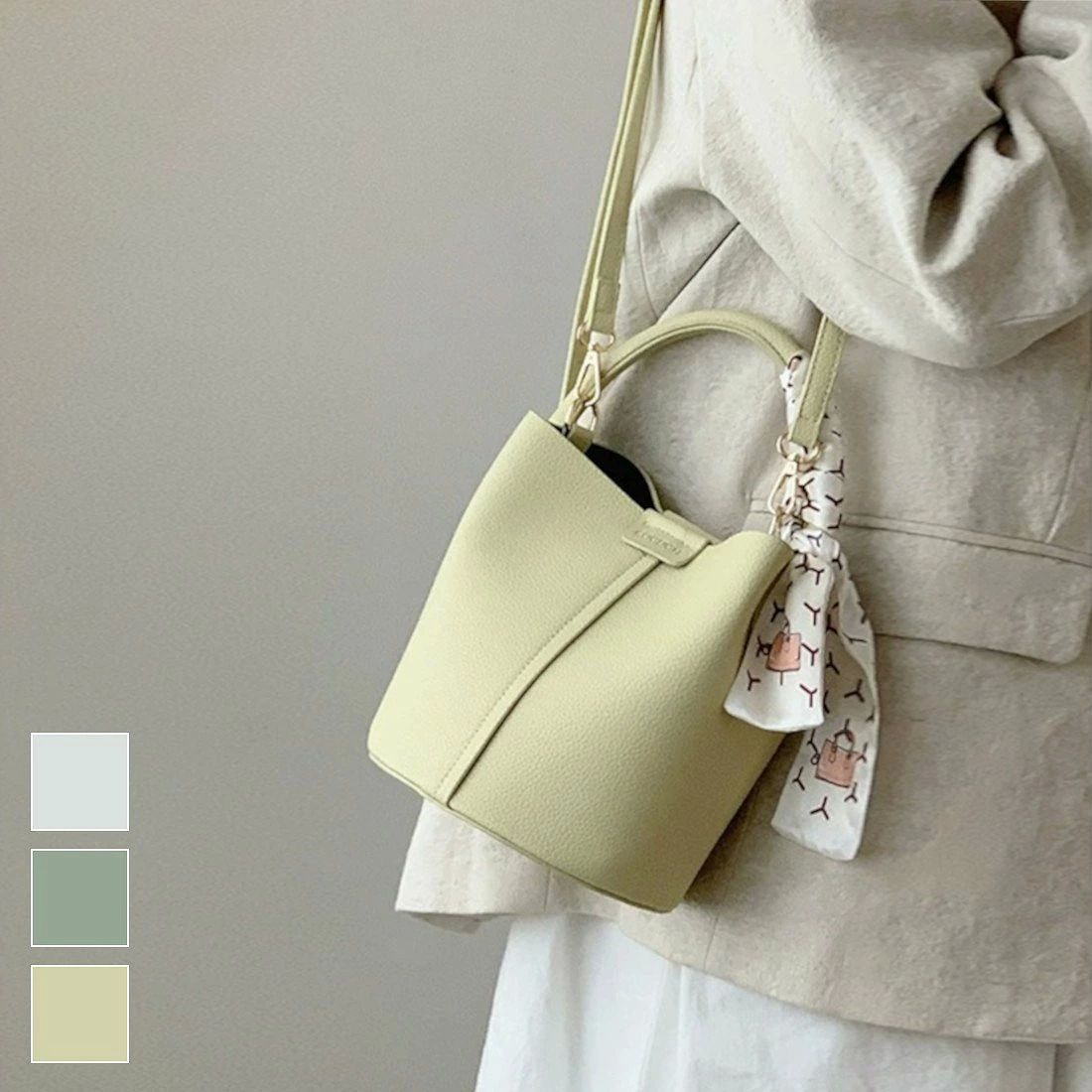 ストラップ リラッ きちんと感 バッグ ニュアンスカラー 丸い 鞄 大人かわいい 【2wayバッグ】愛らしいショルダー&ハンドバッグ