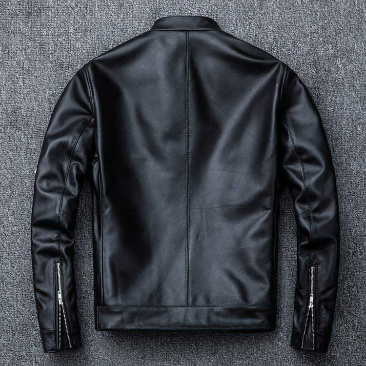 大きいサイズ ブルゾン 細身 スリム メンズライダースジャケットラムレザージャケット バイクショート丈 リアルレザー アウター