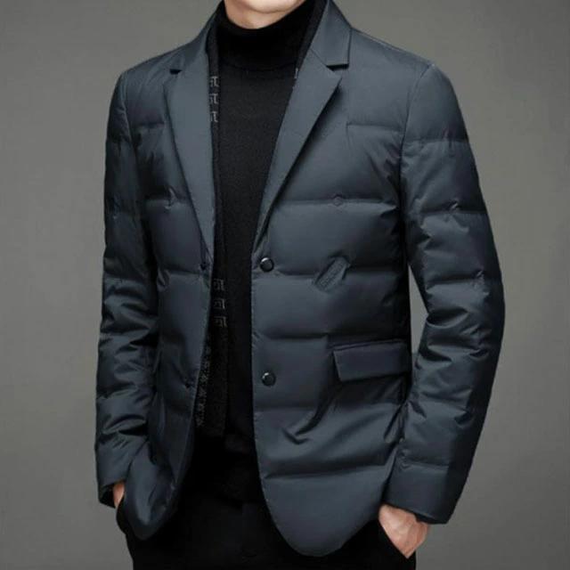 ダウン入り アウター テーラードジャケット 防寒 メンズ きれいめ ダウン ダウンジャケット あったか ダウンコート 暖かい 長袖