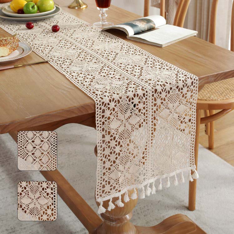 ランナー 布 クロス クロス 食卓ランナー リバーシブル センター タッセル 北欧 テーブルクロス テーブ..