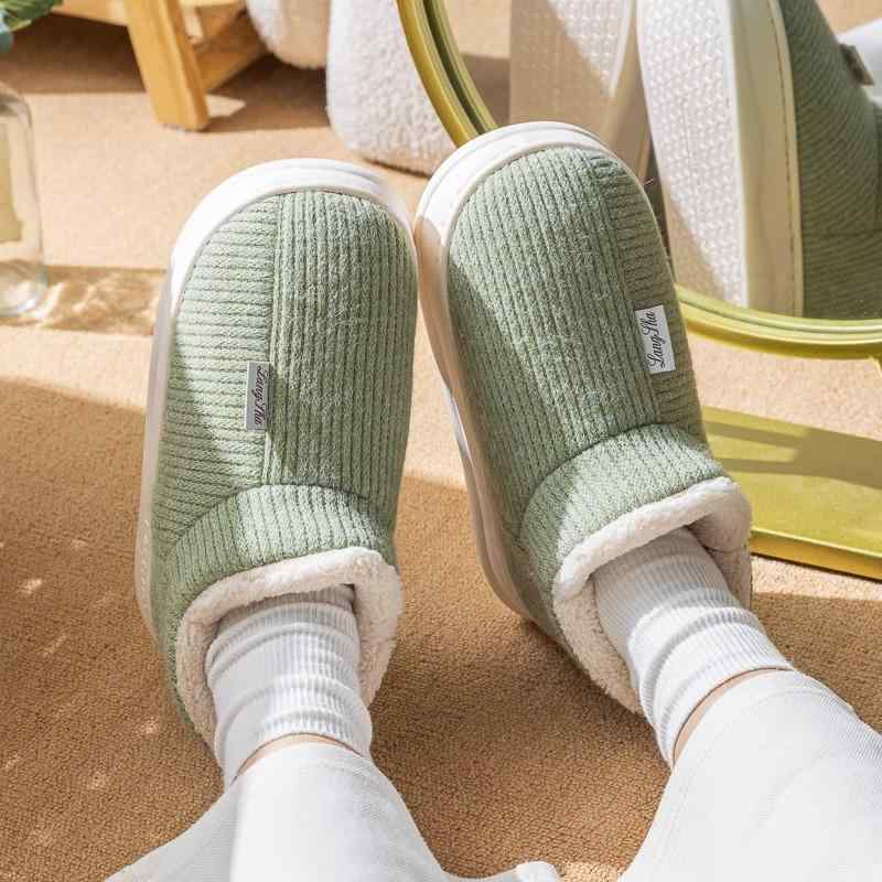 乐天商城 - ブー スリッパ シンプル もこもこ メンズ 屋内 シューズ レディース 内ボア 裏起毛 室内 ルームシューズ ハイカット スリッポン