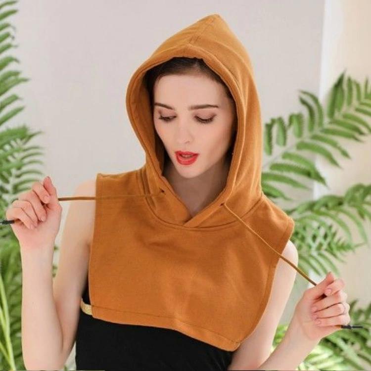 サンウェーブのレディース 付け衿 つけ襟 ネックウォーマー カジュアル フード付き襟 付け襟 裏起毛 重ね パーカー襟 つけえり フェイクカラー｜アングル2