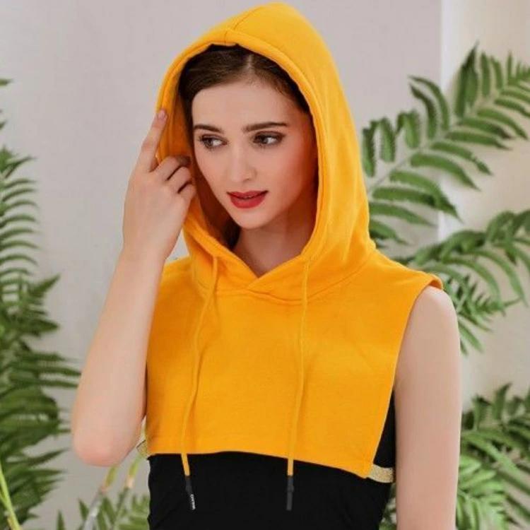 サンウェーブのレディース 付け衿 つけ襟 ネックウォーマー カジュアル フード付き襟 付け襟 裏起毛 重ね パーカー襟 つけえり フェイクカラー｜アングル3