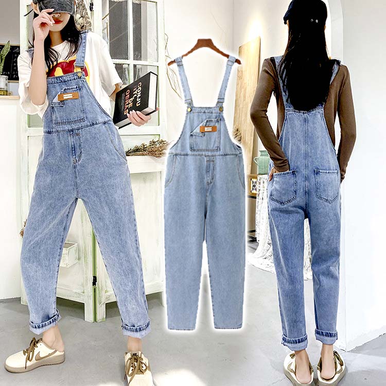 オーバーオール 大 大人可愛い パンツ レディース サロペット ジーンズ デニム オールインワン ロングパンツ デニム カジュアル