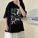 120~16 プリント 半袖 Tシャツ トップス ゆったり コットン 女の子 おしゃれ 夏ファッション 子供服 韓国子供服 ロゴ カジュアル(4)