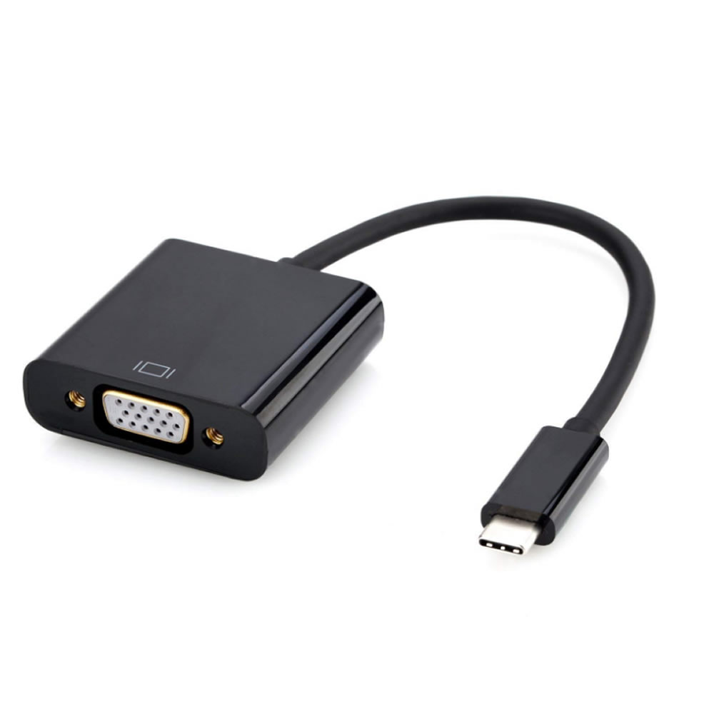 【MacBookの画面を大画面へ】 Type-C VGA 変換 ケーブル USB 3.1 アダプタ Apple Macbook Air Pro 変換アダプタ Thunderbolt3 変