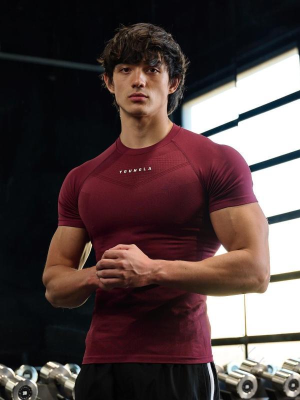 Rakuten - Tシャツ 男性用 スポーツウェア トレーニングウェア 速乾性 通気性 伸縮性 ランニング ジョギング アウトドア バスケットボール ポリエステル ホワイト ブラック シルバー ベージュ ネ