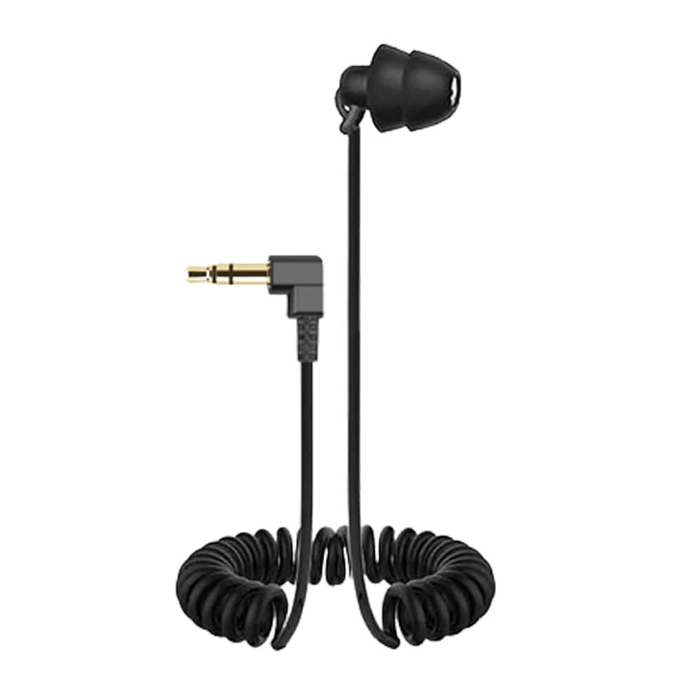 Rakuten - 片耳イヤホン 3.5mm カールコード 有線 イヤホン 耳かけ 耳掛け式 スマホ 接続 スポーツ 送料無料