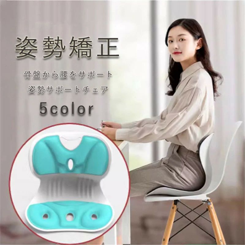 骨盤から腰をサポート 姿勢サポートチェア 人体工学設計 腰痛対策 軽量 猫背改善 姿勢矯正 座椅子としても使用可能 持ち運 椅子