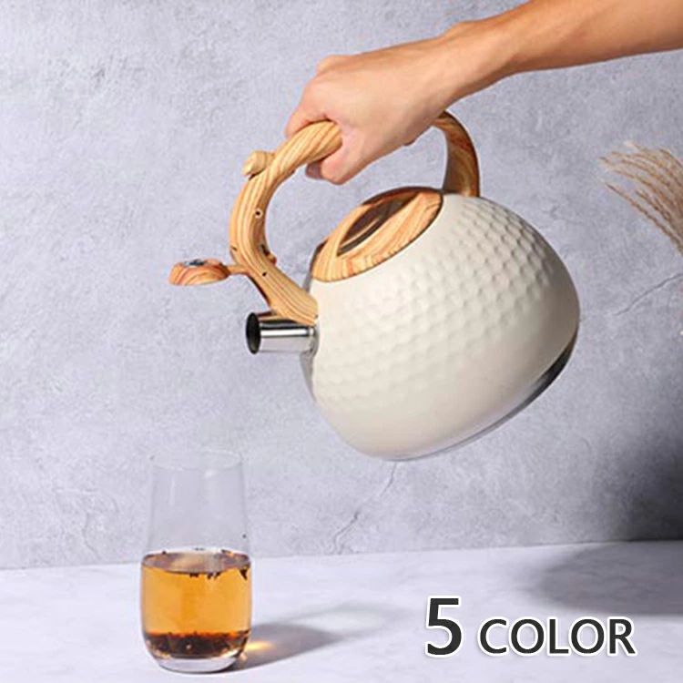 実用的 大容量 ホイッスルケトル かわいい シンプル ケトル 湯沸かし 笛付き ステンレスケトル 笛吹き..