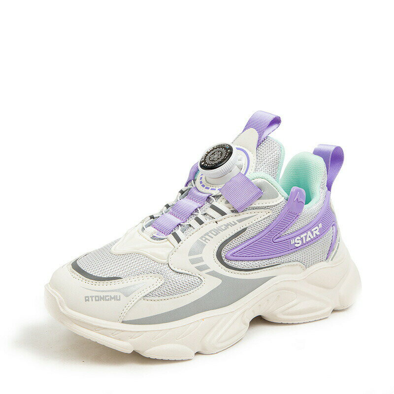 Sneakers - ダイヤル式 キッズ 子供 シューズ ジュニア ランニング スリッポン メッシュ スニーカー 幅広 男子 女子 小学生 運動 軽量 カッ