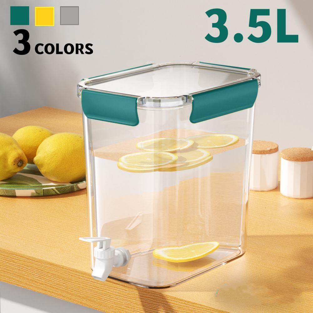 冷水筒 蛇口付き 大容量 3.5L 耐熱 耐冷 麦茶ポット 冷水ポット お茶ポット ピッチャー スリム 洗いやすい 軽量 持ち運び便利 丈