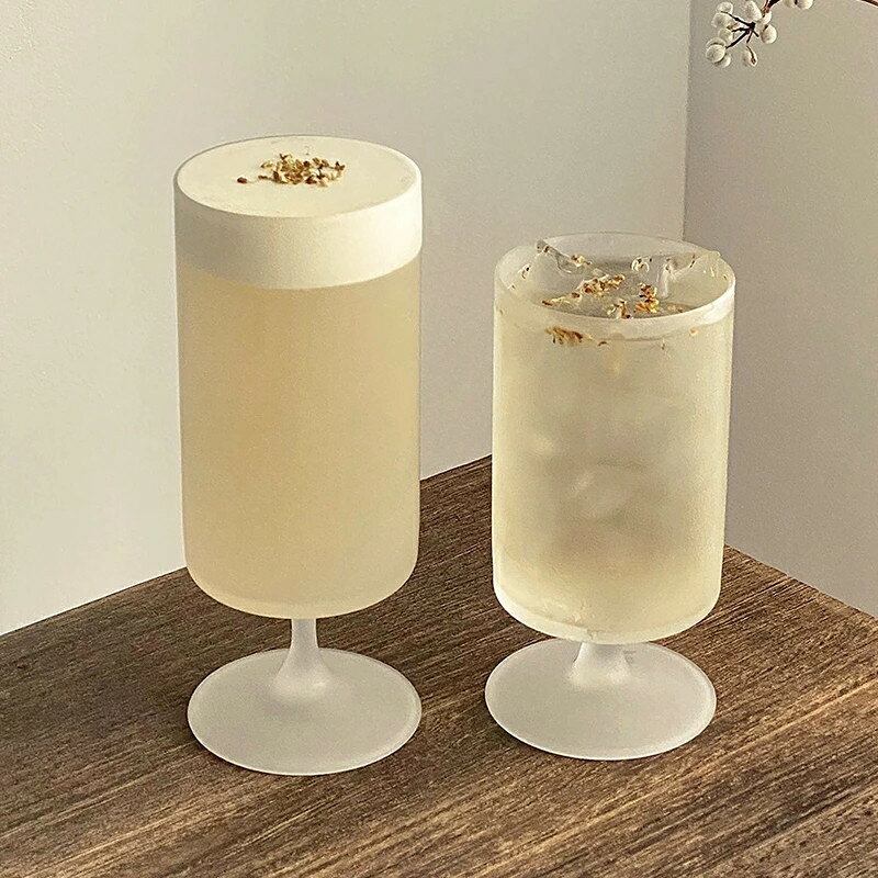 樂天商城 - 「SNS風」かわいい 美しい脚付グラス 日本酒 ゴブレット ワイングラス 足付き クラフトサケグラス 玉足 すりガラス お酒 グラス