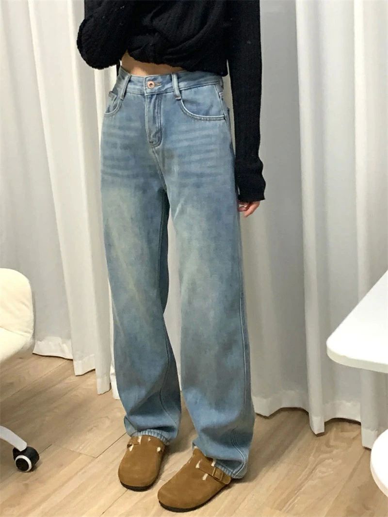 デニムパンツ ズボン 大きいサイズ レディース ジーン レディース ワイドデニム レディース 裏起毛パンツ ゆったり ハイウエスト