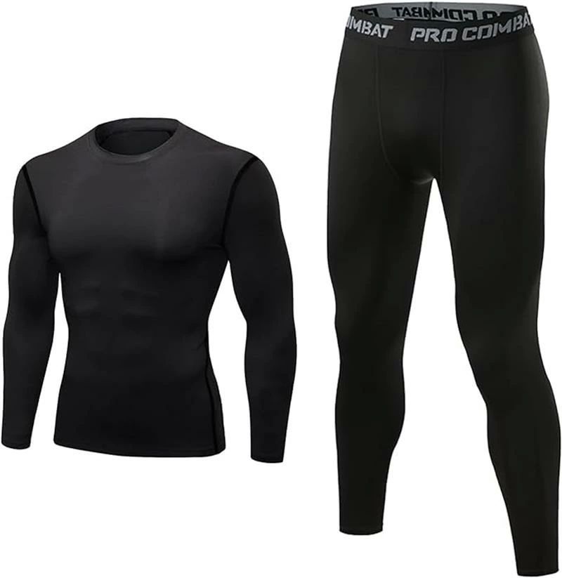 裏起毛 インナー 上下 スポーツタイツ メンズ セット コールド [吸湿速乾?軽量保温?伸縮性]長袖 コンプレッションウェア シャツ
