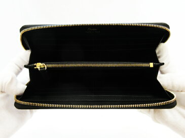 【最安値に挑戦】カルティエ(CARTIER)エンボスドゥーブルCロゴ ラウンドファスナー長財布 カーフスキンレザーゴールドガーランドドゥカルティエ ZIP INT WALLET GUIRLANDE★L3001710 BLACK ブラック 黒【新品】