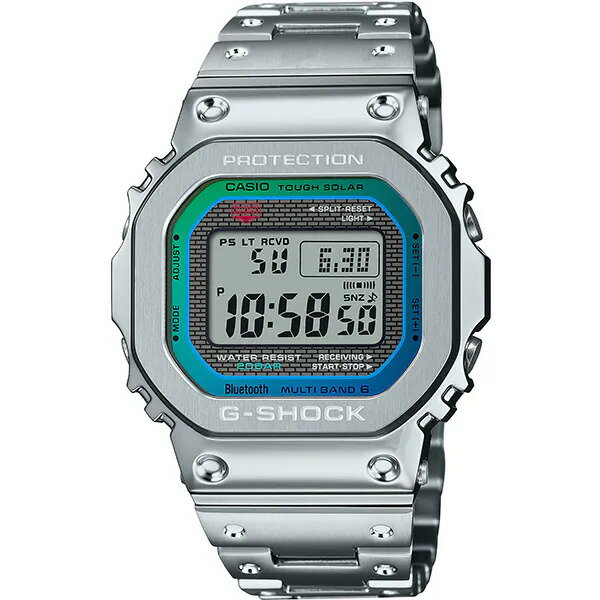 楽天サンワワールド楽天市場店【カシオ】G-SHOCK デジタル腕時計 Bluetooth搭載 電波ソーラー メンズ GMW-B5000PC-1JF レインボーカラーマスターピースデザイン【新品】