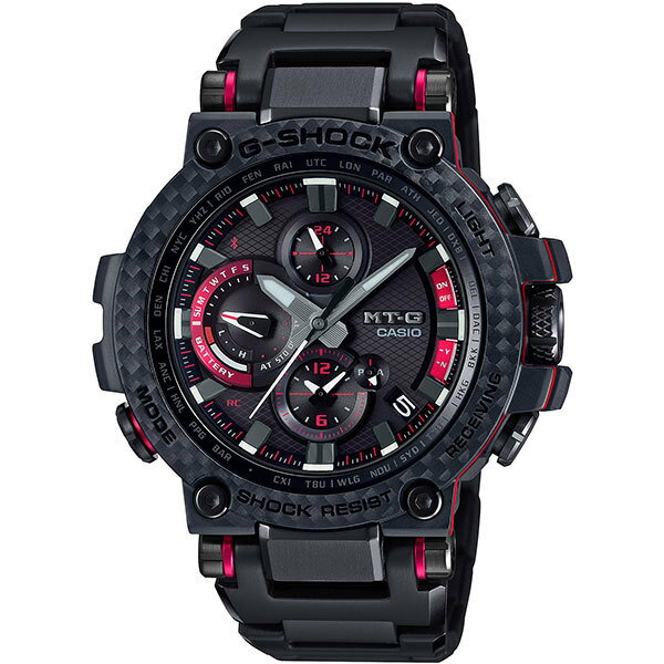 【最安値に挑戦】【カシオ】G-SHOCK ジーショック MT-G 腕時計 メンズ 電波ソーラー ブラック＆レッド スマートフォンリンク MTG-B1000XBD-1AJF【新品】