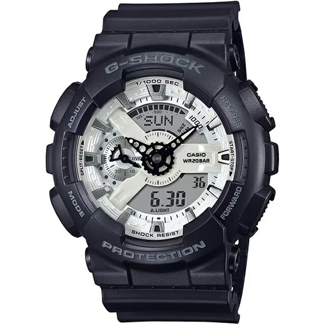 G-SHOCK カシオ 腕時計 メンズ クォーツ Black and brilliant whiteシリーズ ブラック ホワイトGA-110WD-1AJF【新品】