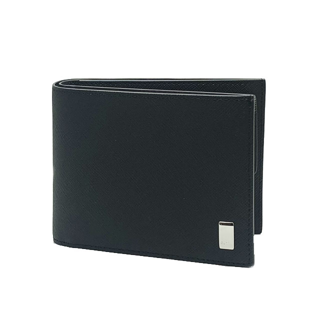 dunhill ダンヒル メンズ 二つ折り財布 Plain プレーン 22R2P10PS001R ブラック【新品】