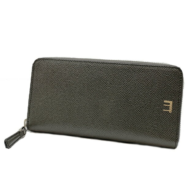 ダンヒル dunhill 長財布 メンズ ラウンドファスナー長財布 カドガン ジップ コート ウォレット 24R2180AP345 オリーブグレー×ブラック【新...