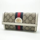 グッチ 財布（レディース） グッチ(GUCCI) 財布 長財布 オフィディア レディース ★ 523153 96IWG 9794 ベージュ系 ホワイト マルチ【新品】