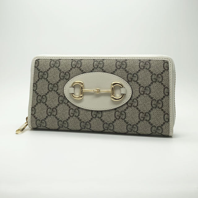 グッチ(GUCCI) レディース グッチホースビット ラウンドファスナー長財布 Beige 621889 92TCG M GUC9761【新品】