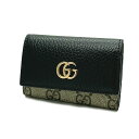 グッチ キーケース グッチ(GUCCI) キーケース GGマーモント ブラック×ベージュ 456118 17WAG 1283【新品】