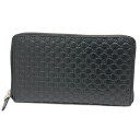 グッチ GUCCI アウトレット ラウンドファスナー長財布 マイクロ グッチシマ ★ 391465 BMJ1N 1000 BLACK ブラック【新品】