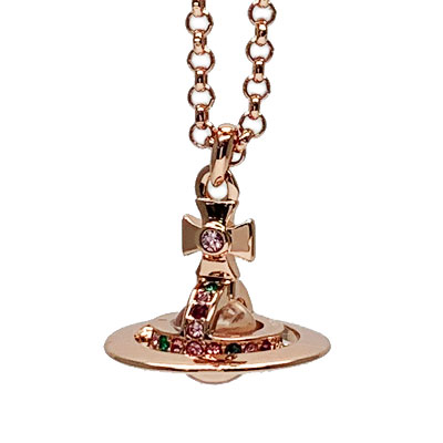 ヴィヴィアンウエストウッド ネックレス（レディース） 【ヴィヴィアンウエストウッド】Vivienne Westwood ネックレス アクセサリー PETITE ORB プチオーブ ペンダント ピンクゴールド 63020098/G002（752116B/3）【新品】