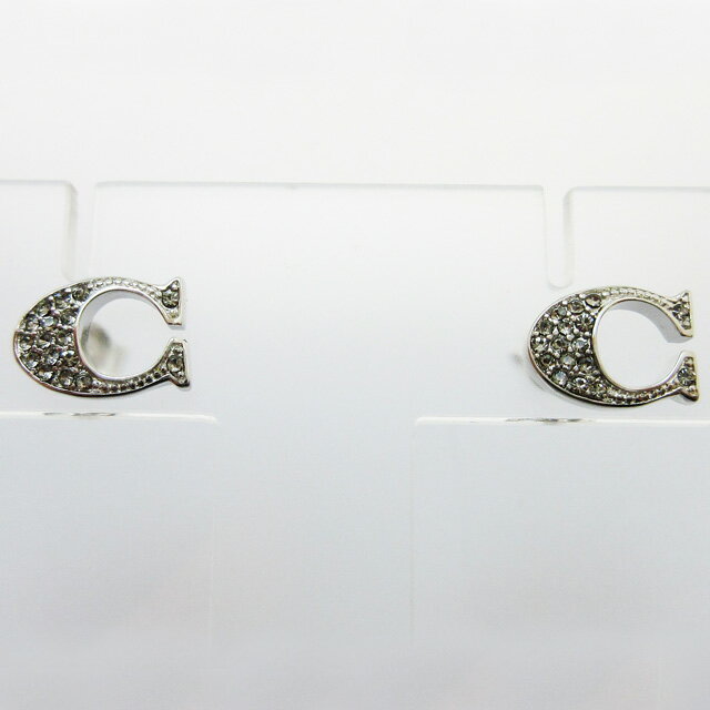 コーチ ピアス 【特別価格】【コーチ】 【COACH 箱付き】COACH ピアス アクセサリー アウトレット SIGNATURE HUGGIE STUD EARRINGS レディース SILVER ★F29824 /SLV/E【新品】