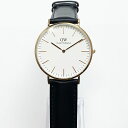 【Daniel Wellington】ダニエルウェリントン 腕時計 メンズ レディース クラシック サマセット SOMERSET 40mm ユニセックス ダークネイビーレザー　DW00600121【新品】