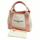 バレンシアガBALENCIAGA カバスXS レディース 2Wayトートバッグ NAVY CABAS XS【中古】訳あり特価