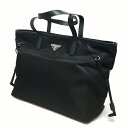 プラダ PRADA トートバッグレディースバッグ ブラック【中古】