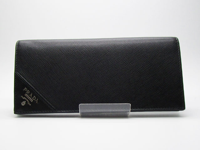 プラダ 長財布（メンズ） 【新品】プラダ (PRADA) メンズ 長財布 2MV836 QME F0002 SAFFIANO METAL NERO