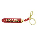 プラダ キーホルダー（レディース） プラダ (PRADA) キーホルダー ストラップ キーリング SAFFIANO ★1PP067 053 F068Z FUOCO【新品】 レッド 赤