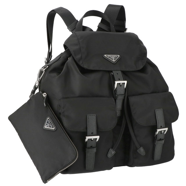 プラダ 通勤用・ビジネスリュック レディース プラダ（PRADA) バックパック リュック 1BZ811 RV44 F0002 NERO ブラック 黒【新品】