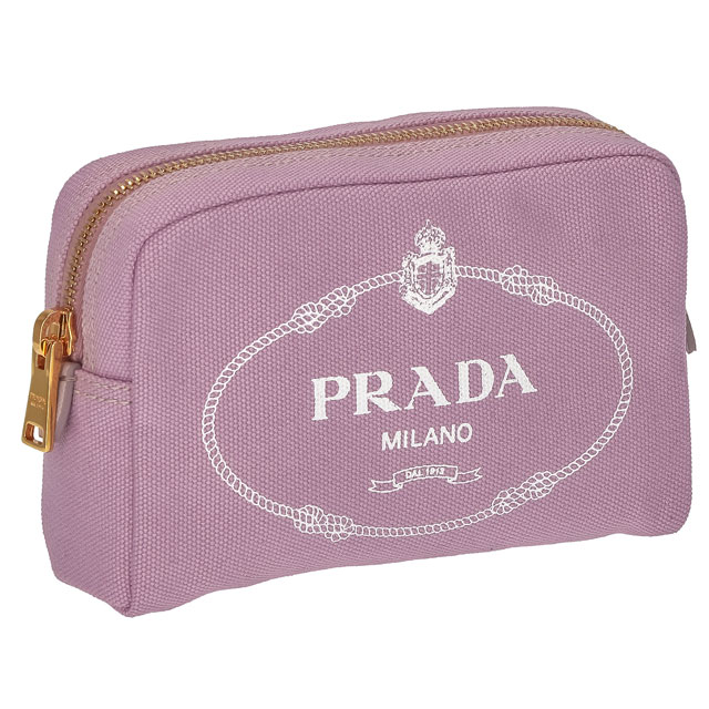 プラダ ポーチ（レディース） プラダ (PRADA) ポーチ 1NA021 20L F0V4C CANAPA LOGO ALABASTRO BIANCO【新品】