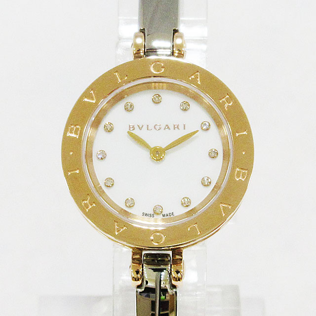 【BVLGARI】ブルガリ 腕時計 B.zero1 ビーゼロワン K18ピンクゴールド 12Pダイヤ 23mm レディース クォーツ ★ BZ23WSGS12【新品】