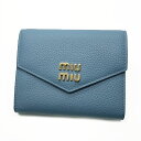 ミュウミュウ 財布（レディース） 【新品】ミュウミュウ (MIUMIU) レディース 三つ折り財布 5MH040 2DT7 F0637 ASTRALE