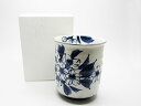 【京都・清水焼】染付桜 一ヶ湯呑 陶あん(小)【新品】