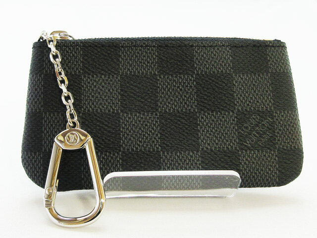 ルイヴィトン (LOUIS VUITTON)ダミエグラフィット ポシェットクレ コインケース 小銭入れ キーケース★N60155 チャコールブラック【新品】