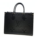 【新品】ルイヴィトン LOUIS VUITTON オンザゴー MM 2way トートバッグ モノグラム アンプラント ブラック M45595