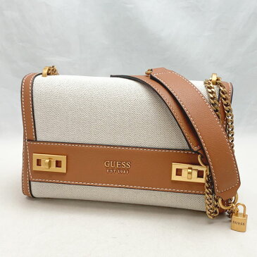 【新品】ゲス （GUESS）レディース KATEY ショルダーバッグ HA787019 natural/cognac