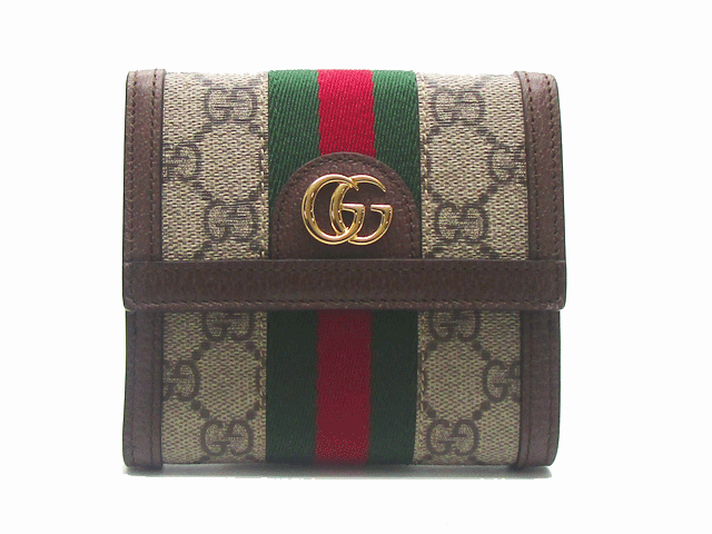 グッチ(GUCCI) レディース　コンパクト財布 二つ折り財布 ★523173 96IWG 8745 マルチ シグネチャー【新品】