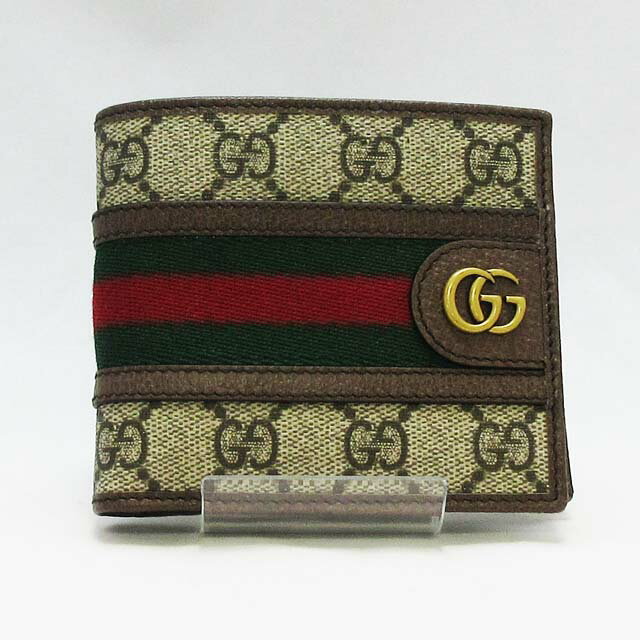 グッチ 財布（メンズ） グッチ(GUCCI) 二つ折り財布 メンズ ブラック GG OPHDIA オフディア★597609 96IWT 8745 マルチ ベージュ【新品】