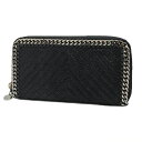 【新品】ステラ マッカートニー Stella McCartney ラウンドファスナー長財布 434750 W8859 1000 ブラック